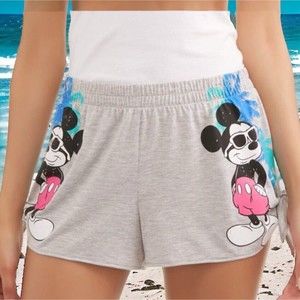 Disney Mickey Mouse Hollywood Star Tropical Vibe Women's Sleep Short Large 11-13